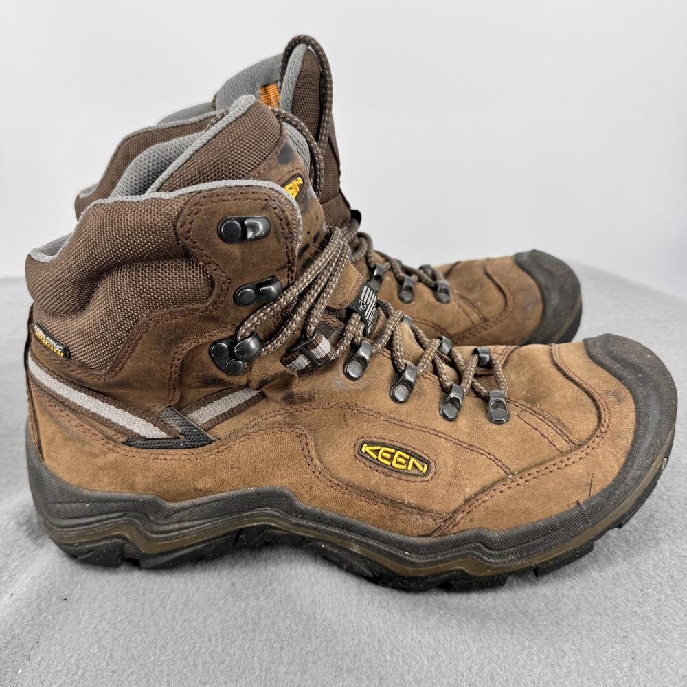 KEEN Durand II Mid Waterproof Hiking Boots Mens 10.5 Brown Leather 1020218 USA